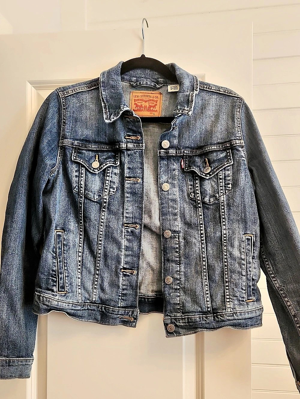 Levi's Ex-Boyfriend Trucker Jacket Blue Women's Large